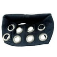 thumbnail image 1 of Diadema transpirable con aberturas y remaches metálicos, banda elástica ancha para el pelo para mujer, accesorio de moda de estilo punk (4 colores neutros, 40 g), 1 of 3
