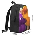 thumbnail image 2 of Lsque Pikmin Pattern Adult Backpack – Durable & Lightweight PU Canvas Storage Bag , 15” Laptop Compartment, and Multiple Pockets, 2 of 7