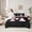 Ivory White, variant on Manfei Pink Gray White Black Twin Bedding Sets 7-Piece, Contemporary Geometric Bedding Comforter Set, Aesthetic Lines Stripes Sheet Sets, Super Cozy Room Decor