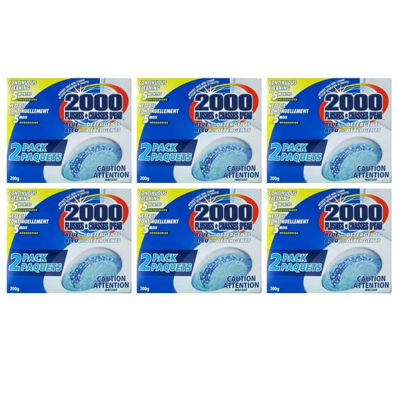 2000 Flushes Automatic Toilet Bowl Cleaner | Blue plus Detergents 100g | Makes scrubbing easier by helping break down toilet bowl residue and stains, with pine oil scent | 90813 | 12 Cubes
