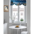 thumbnail image 5 of Nature Landscape Tie Up Valances Curtain, Adjustable Kitchen Lake Stone Forest Sky Snow Mountain Valances for Windows Decor, Rod Pocket Short Curtains Set for Bedroom/Bathroom, 60"x18", 5 of 8