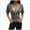 A155-Black, variant on Womens Deep V-Neck Striped Ribbed Short Sleeve Top,Slim Fit Crop Tee