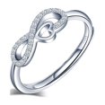 thumbnail image 1 of Anillo de plata 925, ajustable al infinito, elegante, joyería para mujer, 1 of 3