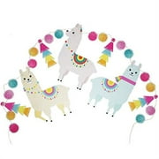 Llama Paper Party Garland, Pastel Banner Dcor for All Events - 12 Feet Length Per Strand (1-Pack)