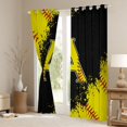thumbnail image 3 of Manfei Boys Girls Letter Monogrammed A Black Out Curtains,Sport Baseball Curtains Pack of 2 (42x63 Each),Graffiti Splash Bedroom Curtains,Ultra Soft Home Decor, 3 of 6