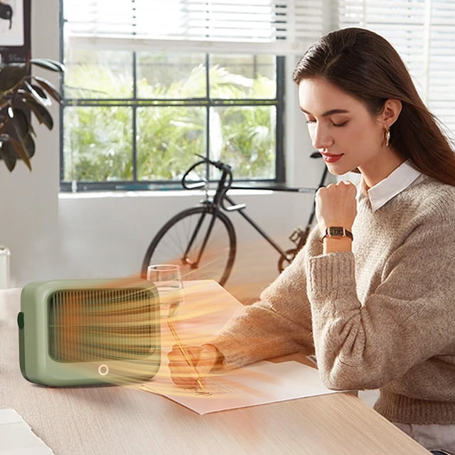 PEONAVET The Heater Heater Fan , Circulation Heating Fan, Overheat Protection Small Floor For Home Household Dark Desktop Hot Fan Small Heater Heater Small Sun