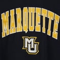 thumbnail image 4 of Men's Colosseum Navy Marquette Golden Eagles Arch & Logo Crew Neck Sweatshirt, 4 of 4