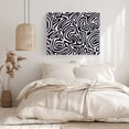 thumbnail image 3 of Black Swirling Lines Canvas Print Wall Art, Curves Waves Modern Abstract Wall Decor Modern Artwork Paintings Pictures for Living Room Framed and Stretched Ready to Hang 12" x 16", 3 of 9