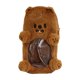 thumbnail image 1 of Portatarjetas de peluche con forma de animal, portatarjetas portátil, único, protector de regalo, suave, figura pequeña, bolsa de exhibición, estuche Oso pardo, 1 of 8