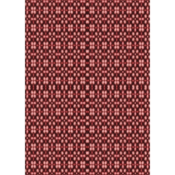 Ahgly Company Indoor Rectangle Patterned Maroon Red Area Rugs, 5' x 7'