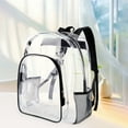thumbnail image 4 of Clear Backpack Transparent Backpack Pvc Waterproofs Beach Storage Bag Large Capacity Leisure Clear Sackpack Black, 4 of 5