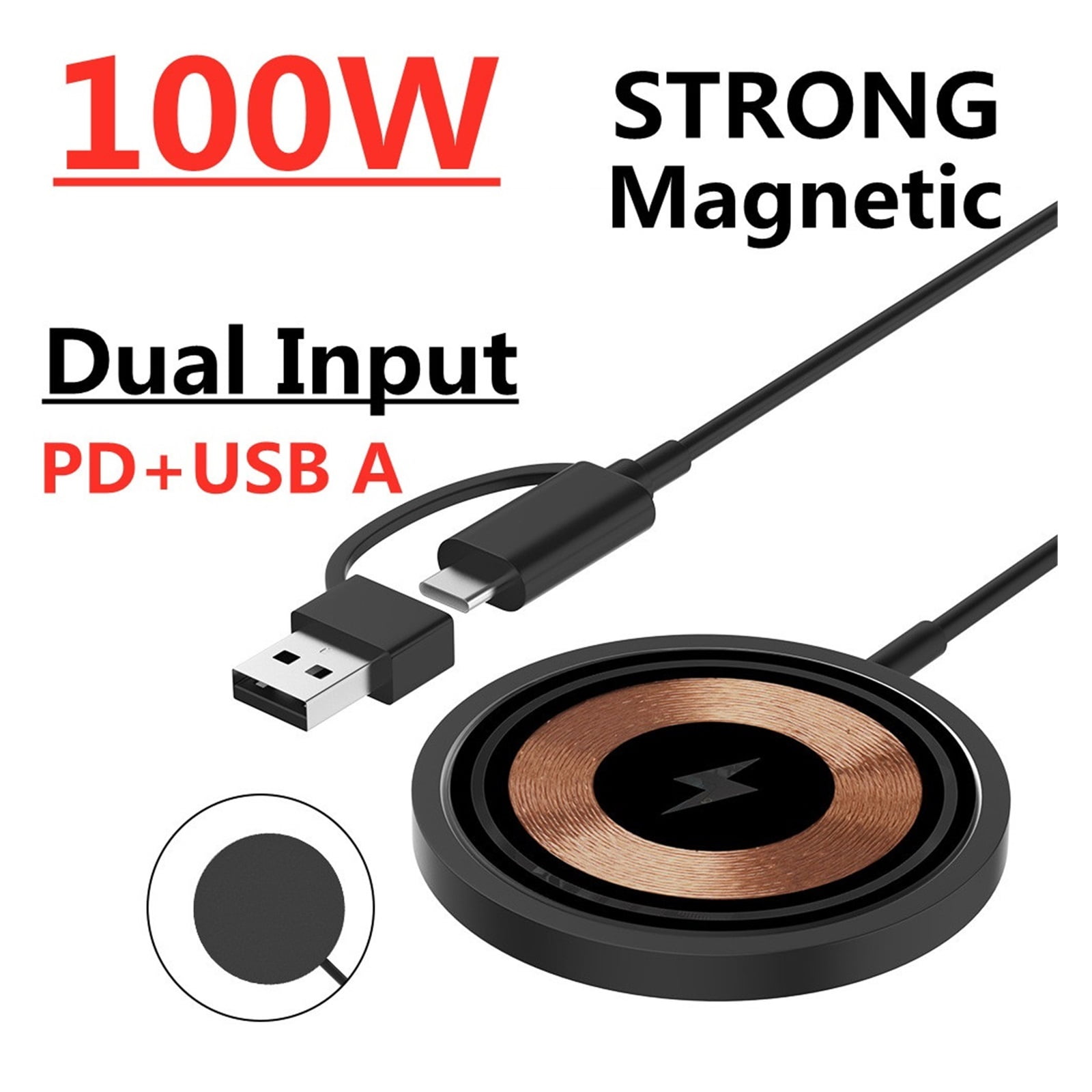 100W Wireless Charger Magnetic Fast Charging For Phone Induction Wireless Chargers Station ,Secure & Stable