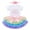1# Rainbow+Flower, variant on Boho Rainbow 1st Birthday Outfit for Baby Girl One Year Old Party Cake Smash Photo Shooting Cotton Short Sleeve Romper Princess Tutu Tulle Skirt Flower Headband 3pcs Set