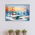 thumbnail image 3 of Pintura de diamante 5D DIY Taladro redondo completo Río y nieve Decoración del hogar Hugtrwg Para estrenar, 3 of 9