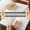 thumbnail image 4 of Stamp Rectangular Wood Rubber Scrapbooking Stamp DIY Flower Printing Flower Stamp Photo Album Seal, Type 1, 4 of 7