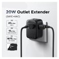 thumbnail image 2 of 20W Outlet Extender Power Strip, 4 AC Outlets 3 USB-A 1 USB-C Wall Charger ,Powerful Charging, 2 of 5