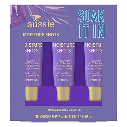Aussie Hair Mask Shots, It In Moisture Deep Conditioner Hair Treatment, Triple Pack Honey, 1.5 Fl Oz -