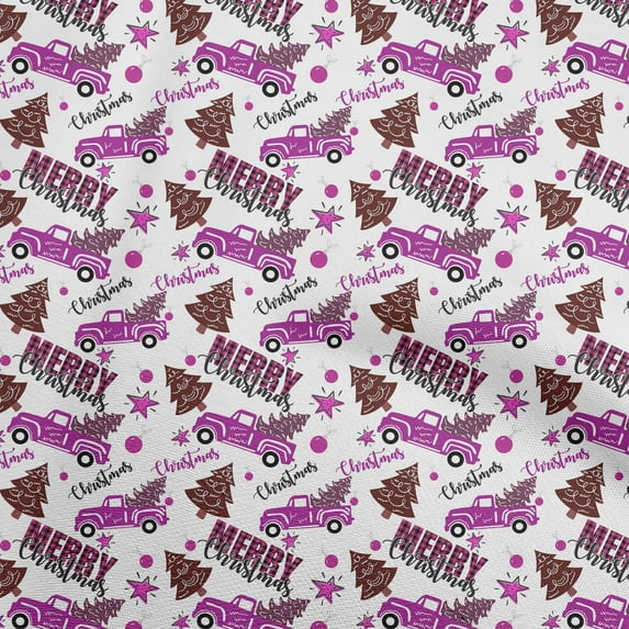 oneOone Cotton Silk Purple Fabric Christmas Fabric For Sewing Printed Craft Fabric By The Yard 42 Inch Wide
