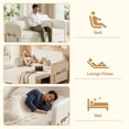 thumbnail image 5 of Xinwanna 55" Convertible Futon Sofa Bed, Velvet 3 in 1 Sleeper Sofa, Pull Out Couch with USB Ports & 2 Pillows, Adjustable Backrest Loveseat Sofa, Couches for Living Room, Apartment, Bedroom, 5 of 9