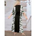 thumbnail image 3 of HAPPY BAY Women's African Beach Maxi Plus Size Caftan Casual Long Slit Dress Loungewear Dashiki Dresses for Women 2X-3X Tie Dye, Black, 3 of 5
