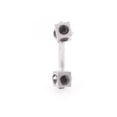 thumbnail image 5 of Eyebrow Piercing Jewelry Curved Barbell with Multiple Cz Gems Square Design, 5 of 8