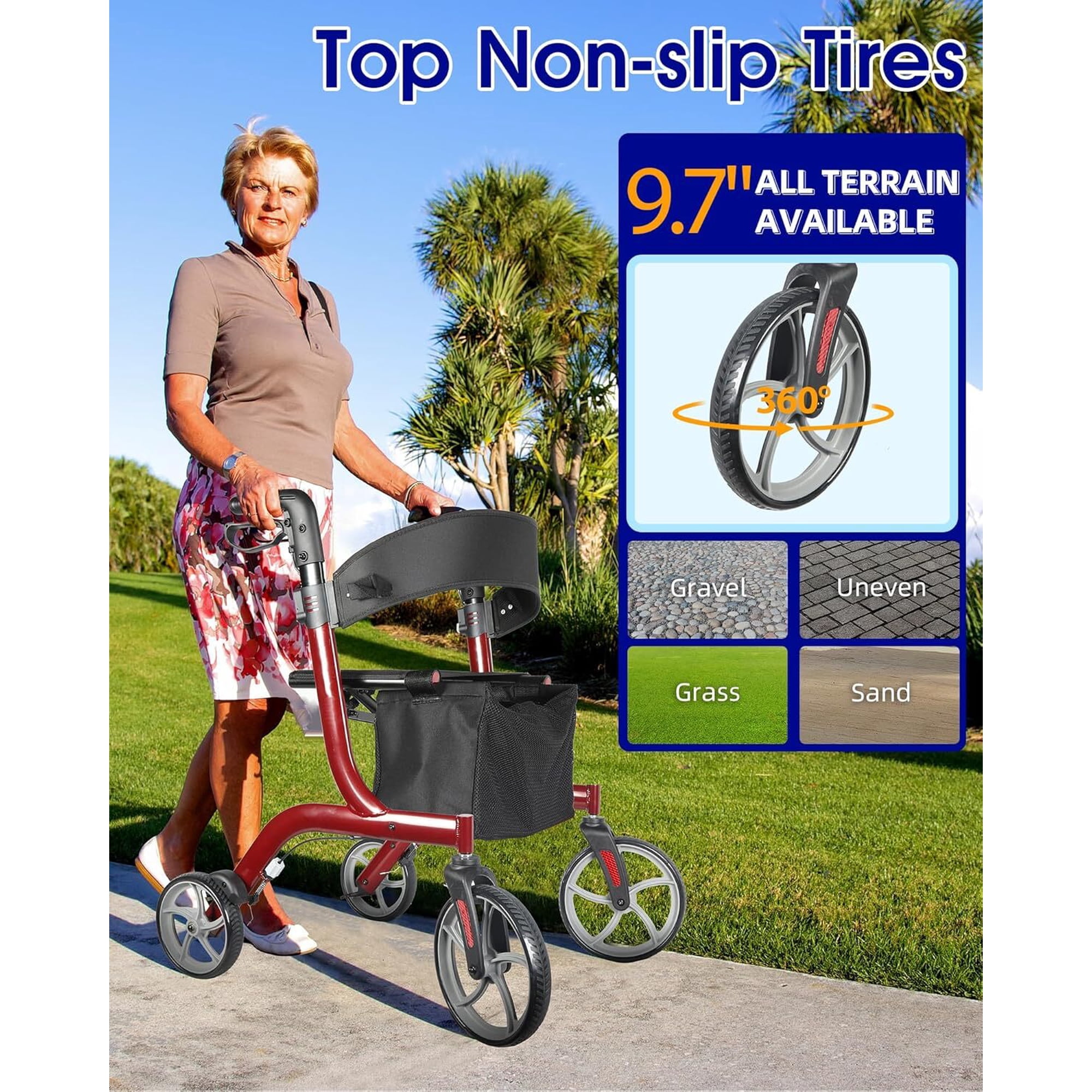 Arshin Rollator Walker for Adult-225