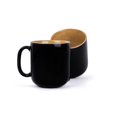 thumbnail image 1 of Large Ceramic Coffee Mug Set Of 2 - Black & Brown, 400ml Each | Ceramic Belly Mug, Tea Mug With Matte Finish | Mug For Coffee | Ceramic Coffee Mug | Microwave Safe & Dishwasher Safe, 1 of 5