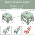 thumbnail image 2 of 18cm de Altura - Taburete Portátil de Plástico Verde para Niños y Adultos - Taburete Plegable de Alta Calidad - Taburetes Multifuncionales con Asa para Cocina, Baño, Jardín, 2 of 5