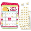 Big Dot of Happiness Taco 'Bout Fun - Bingo Cards and Markers - Mexican Fiesta Bingo Game - Set of 18
