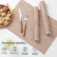 thumbnail image 2 of Placemats Set of 4 - Heat Resistant Non-Slip Place mats for Dining Table, Washable Durable PVC Vinyl Woven Table Mats 18X12in, 2 of 9