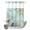 Teal Green, variant on No Hook Shower Curtain, Teal Beach Coastal Shower Curtains for Bathroom with See Through Top Window, Summer Nautical Coral Shell Botanical Vintage Waterproof & Washable Bath Curtain Standard 72"x72"