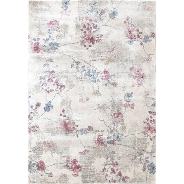 Dynamic Rugs BA7106523199 Tapis Rectangulaire Transitionnel Bali 6523 6 Pi. 7 Po. x 9 Pi. 6 Po. - 199 Crème & Multicolore