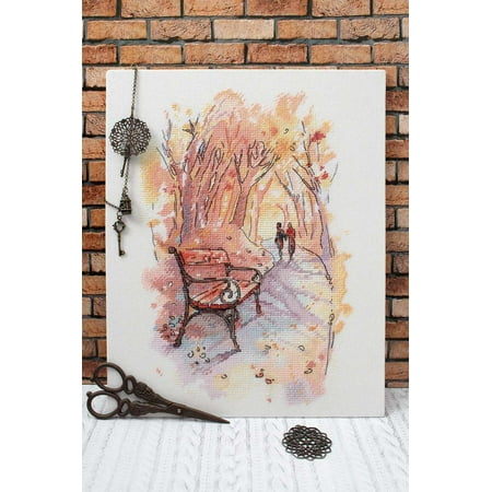UPC: 4627128733250 | Autumn Promenade SA-003 Counted Cross-stitch kit by MP Studia