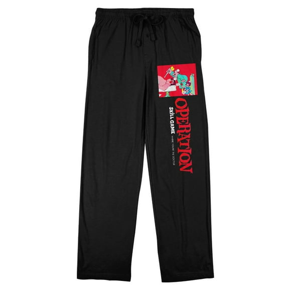 Operation Board Game Men's Black Sleep Pants-Medium