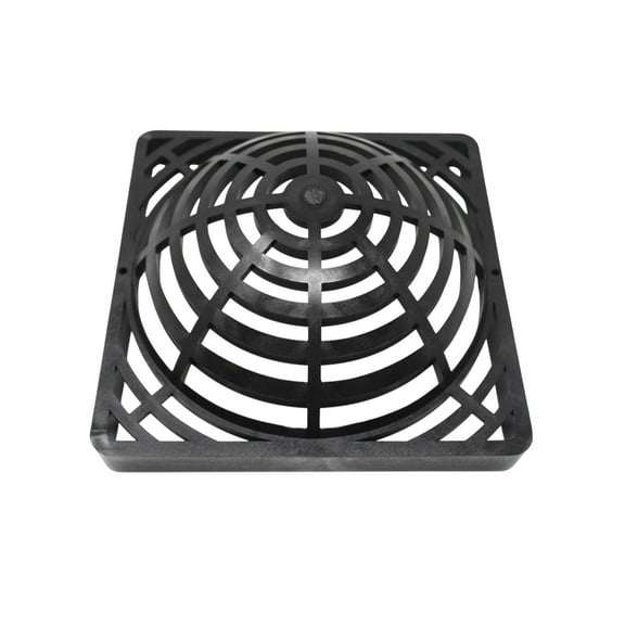 Black 9 Inch Outdoor Square Dome Atrium Drain Grate Cover