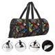 thumbnail image 3 of Fotbe Monster Car Bolsa Deportiva de Lona Plegable con Estampado, Bolsa de Gimnasio con Bolsillo Seco/Húmedo, Bolsa de Viaje Ultraligera de Gran Capacidad, 3 of 6