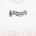 thumbnail image 4 of Inktastic Music Staff Musical Girls Baby Dress, 4 of 5