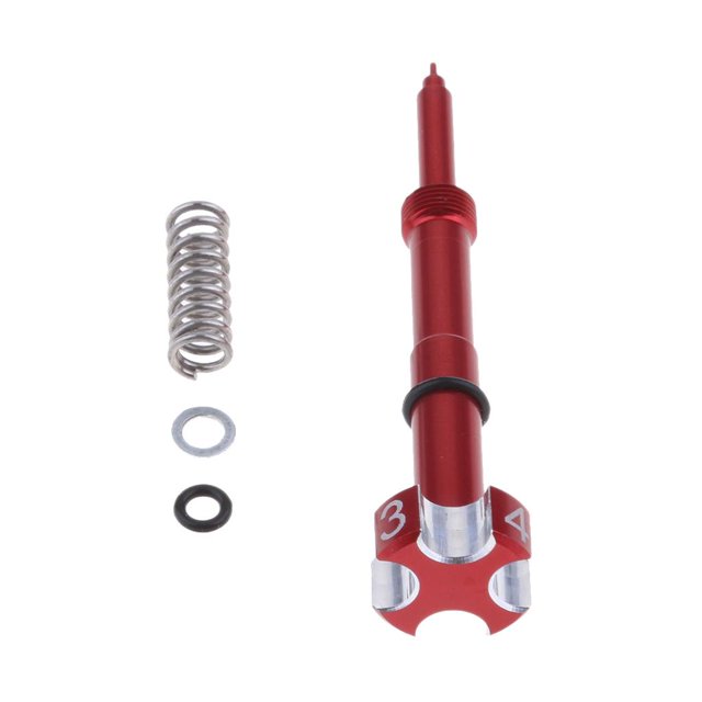 Ajustador de tornillo de mezcla de de aire de carburador de bicicleta roja para rojo Sharpla Tornillo de la mezcla de aire del carburador