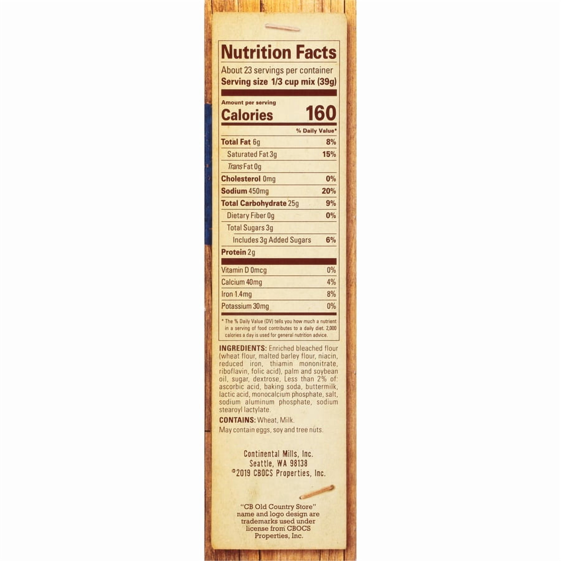 BC Old Ctry Store® Buttermilk Baking & Pancake Mix 32 oz. Box