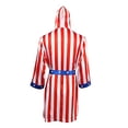 thumbnail image 4 of AMNPOLEN Adult Men Satin American Flag Boxing Costume Robe Cloak With Hood, 4 of 4