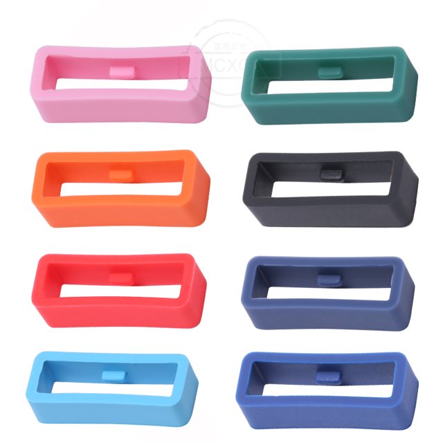 Silicone Rubber Keeper Holder Loop Watch Band Rings Color Combination Retainer 16 18 20 22 24 26mm Belt Buckle Watch Accessories style 2-8pcs 16mm