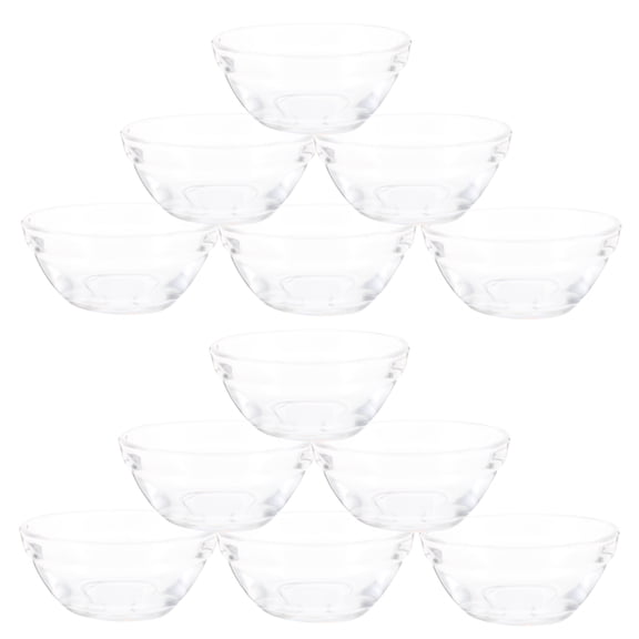 HEALEEP 12-Piece Glass Nesting Bowls Set, Transparent, Round, , for Everyday Home Kitchen Use