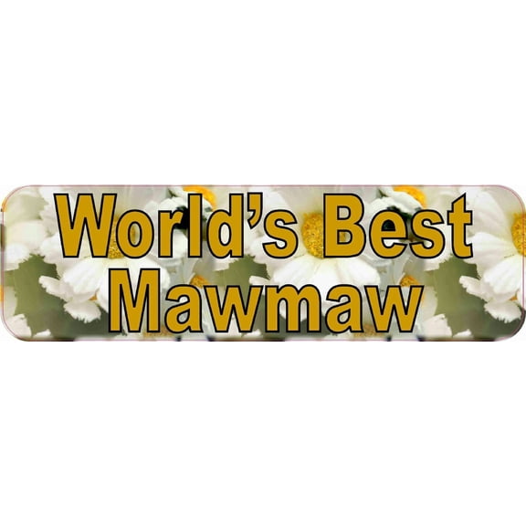 StickerTalk Worlds Best Mawmaw Vinyl Sticker, 10 inches x 3 inch