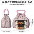 thumbnail image 5 of Boho Bohemia Rainbow Drawstring Lunch Bag Women - Drawstring Lunch Bag Insulated for Work Office - Stain-Resistant Large Lunchbags for Women with Multi-Pockets, 5 of 6