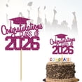 thumbnail image 2 of Clearance Event & Party under $1,Class Of 2026 Glitter Congratulations Cake Topper Congrats Grad Decorations For High School College Senior Graduation Celebration Decor And, 2 of 6