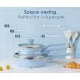 thumbnail image 7 of SENSARTE 10-Piece Ceramic Pots and Pans Set, Blue Induction Nonstick Cookware Set, Healthy Kitchen Cooking Sets with Stay-Cool Handles, Dishwasher Safe, Stackable, 7 of 7
