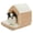 brown, variant on PAWZ Road Dog Cave Bed, Soft Pet Cave with Removable Cushion, Cozy Pet House for Small Dogs & Cats, Gray