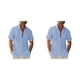 thumbnail image 4 of Camisa Jumpingount Viajar Senderismo Botones Hombres Verano Playa Light XL Azul claro SG 2Conjunto, 4 of 6