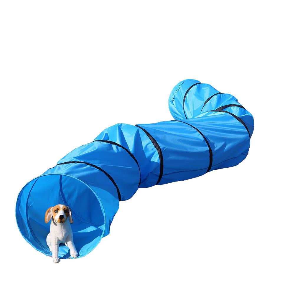 Kritne Dog Tunnel, Portable Foldable Pet Dog Cat Play Tunnel Indoor Outdoor Puppy Interactive