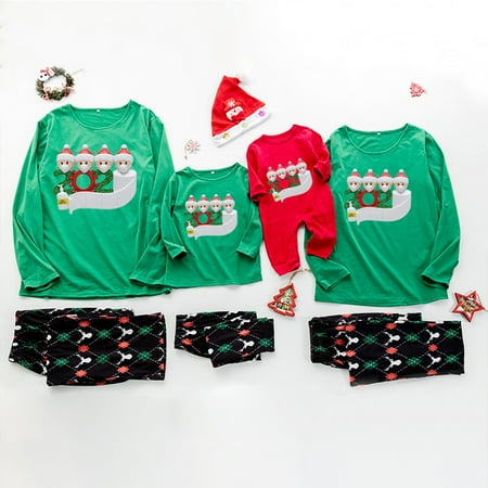 

KEUSN Christmas Print Matching Family Christmas Pajamas Set